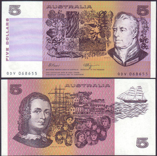 1990 Australia $5 Fraser/Higgins (Unc) L002137